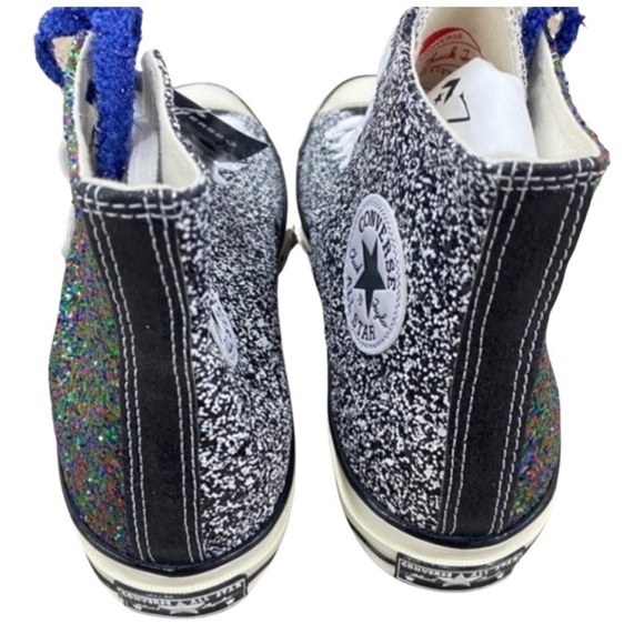 CONVERSE x JW ANDERSON collab multicolor colorblock glitter All Star sneakers 11 - Picture 6 of 10